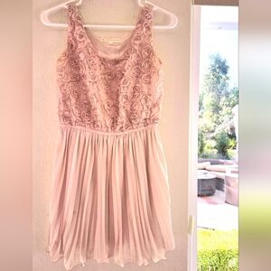 High Quality Japanese Pink Floral Sleeveless Dress
